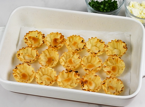 Spinach & Feta Phyllo Quiche Cups - Step 3